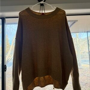 Vince Camuto Tan Crew Neck Sweater